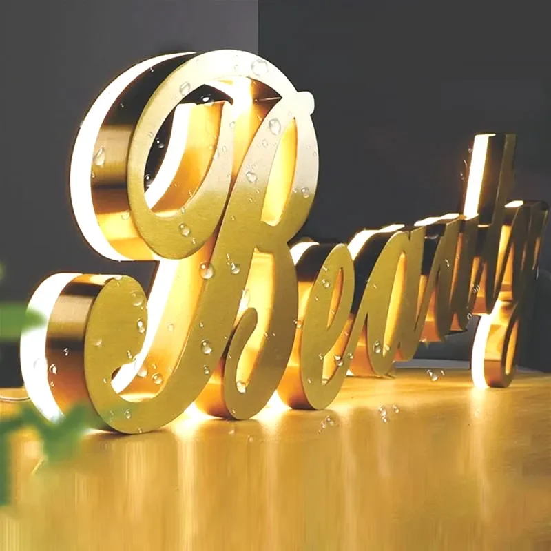 

3d Giant Metal Letter Led Front Lit Sign Channel Letters Outdoor Signboard Front Illuminated Storefront Signs