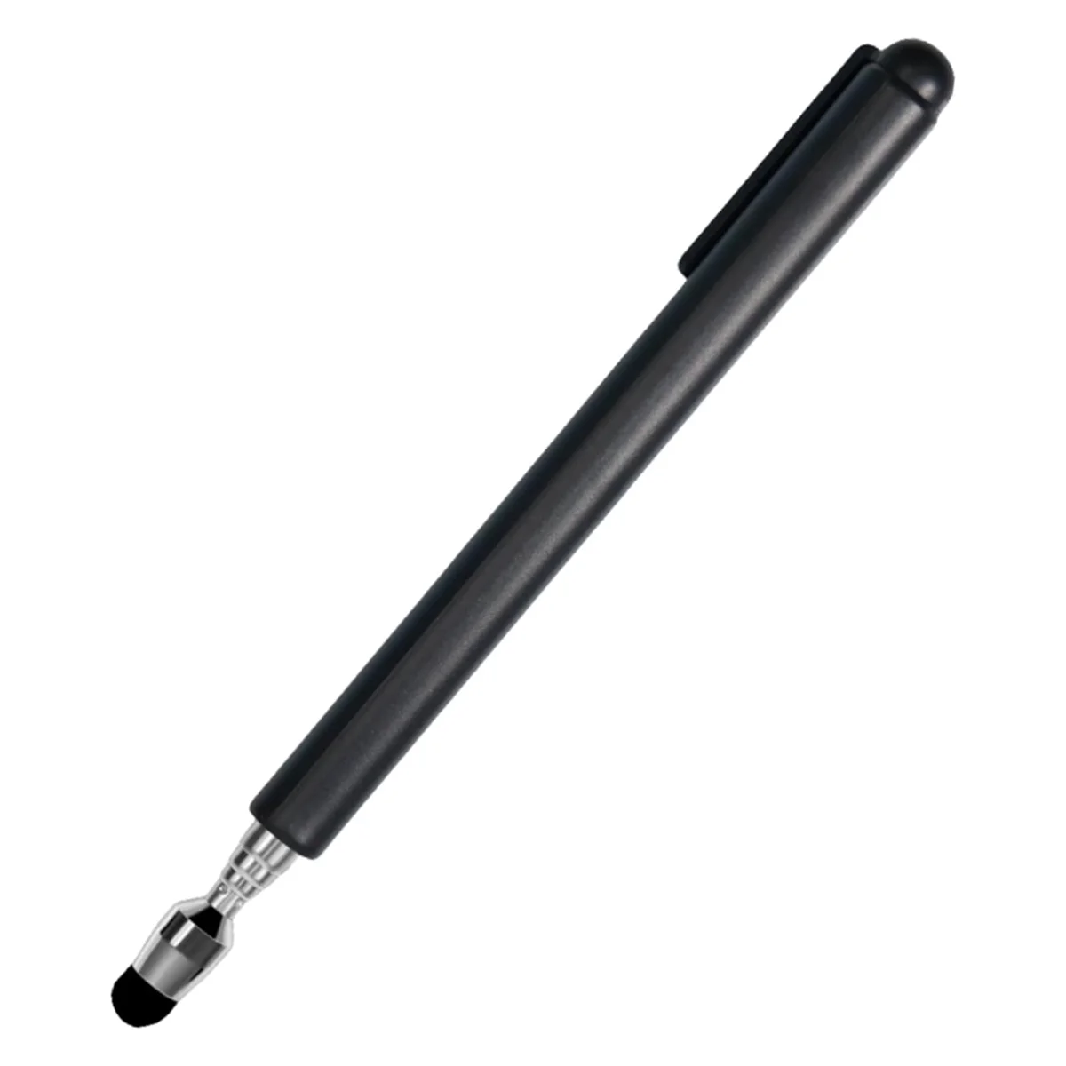AT16 Universal Telescopic Stylus Pen for Touch Screens,Retractable Pointer Stick & Stylus with Special Flocking Tip (Black)
