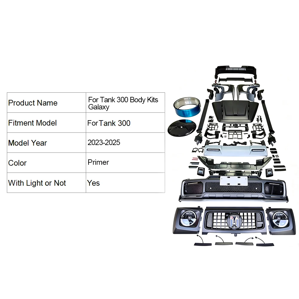 Galaxy Universal Auto Car Body Part Front Rear Bumper Body Kit with Easy Installation Perfect Fit for Tank 300