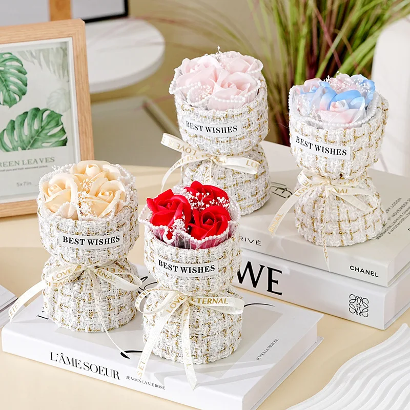 

Handmade immortal flower mini car bouquet rose soap flower mother's day gift