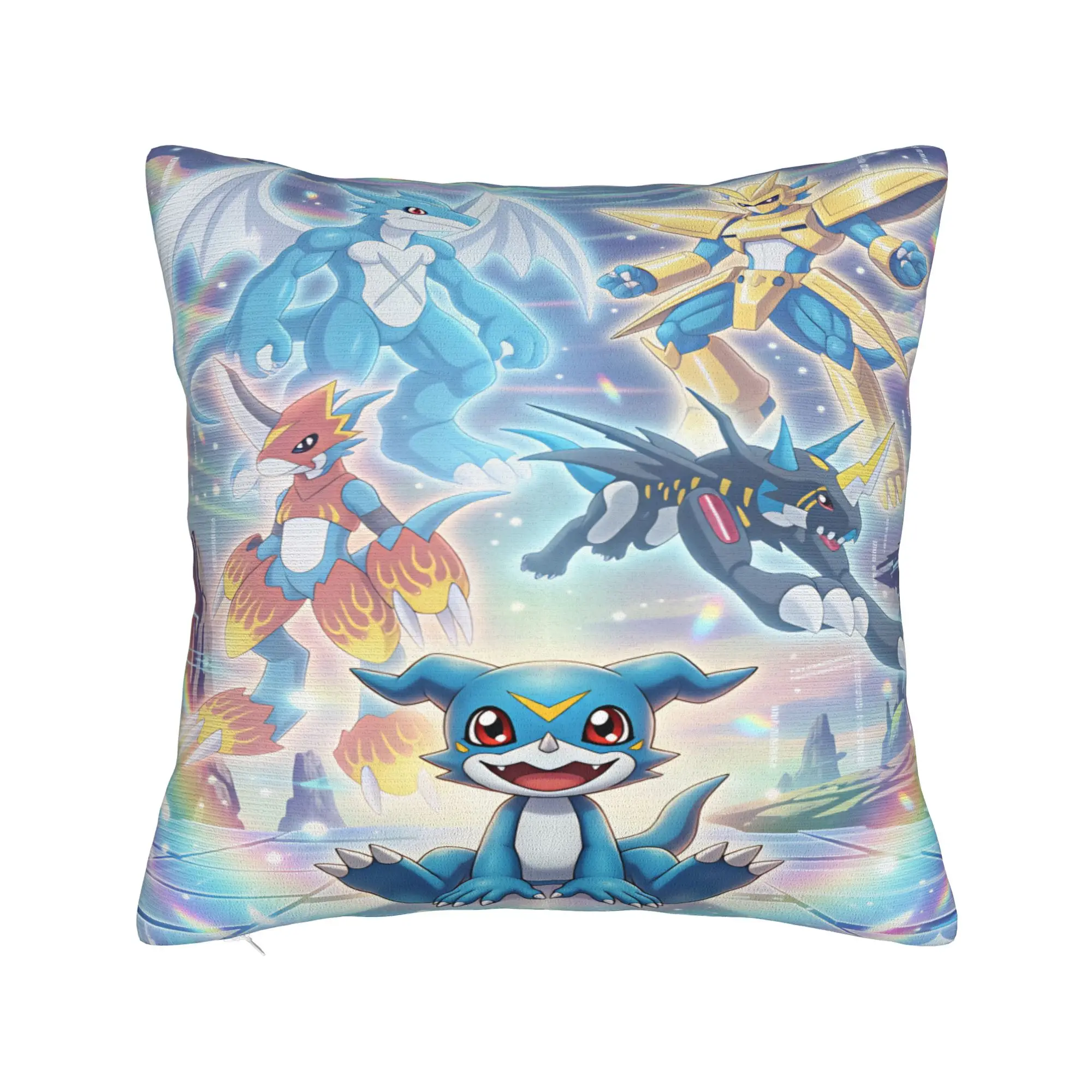 Pillow Cover Digimons  Kawaii Pillow Case For Living Room Sofa Pillowcases