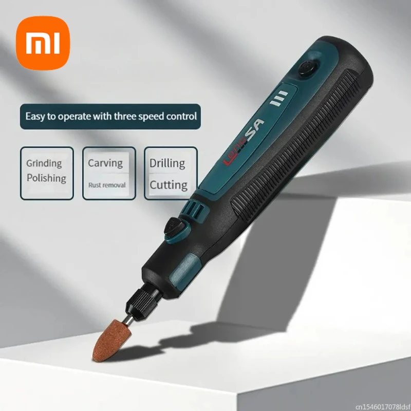 Xiaomi-longsa Electric Drill Grinder Gravador Pen Carregamento Usb Moagem Pen Miniatura Household Carving Tool Combinação