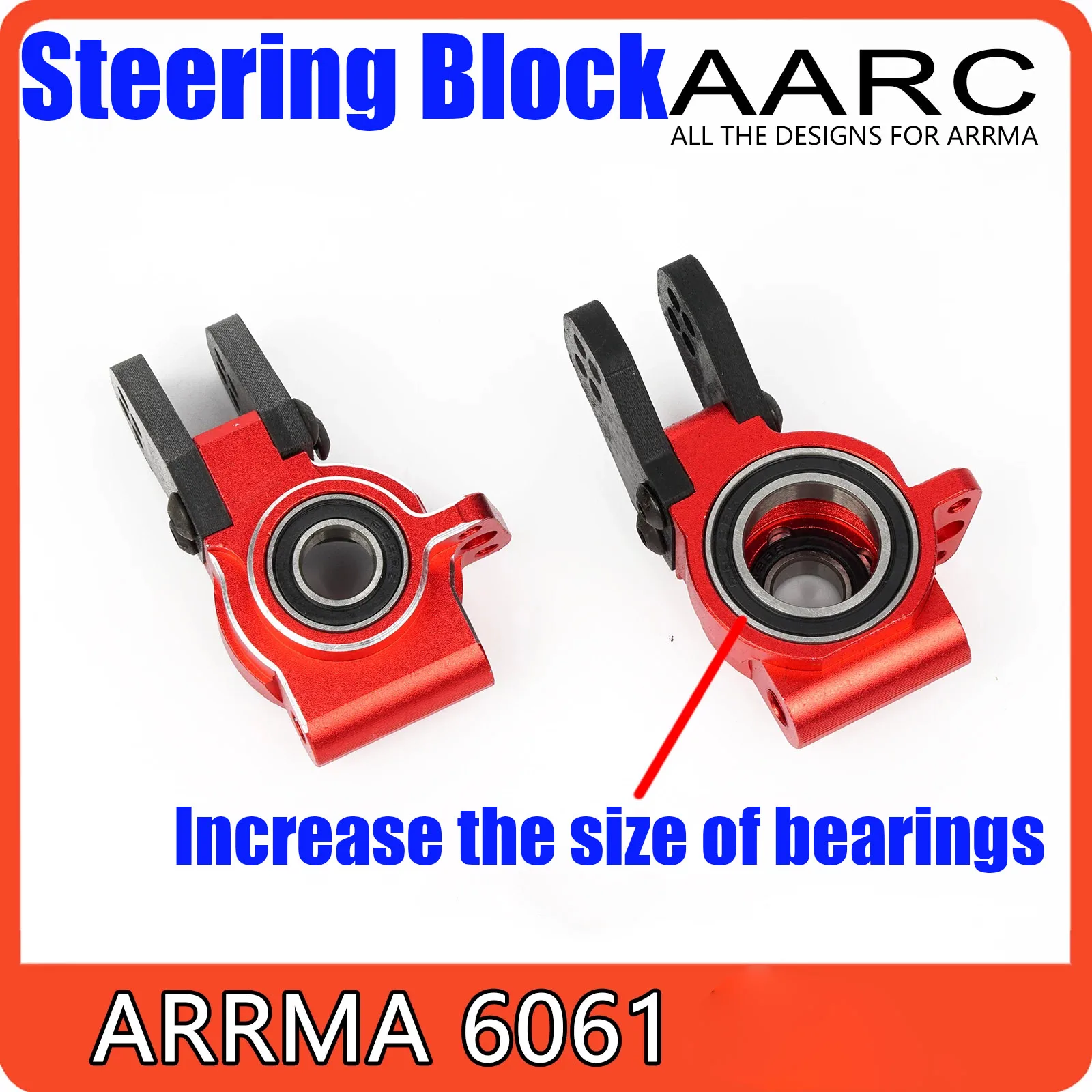 1 Pair Metal Steering Block for 1/7 1/8 ARRMA 6S MOJAVE TYPHON INFRACTION LIMITLESS FELONY TALION #AR33093