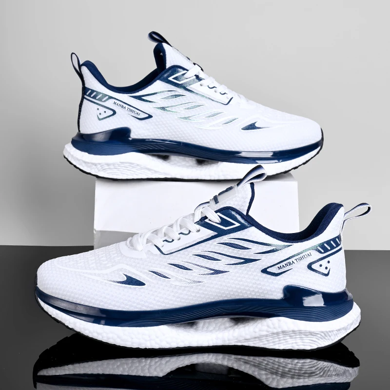 

Спортивная обувь для пар, лето 2024, сетчатые повседневные кроссовки, легкие, мягкие, дышащие, уличные кроссовки на шнуровке для мужчин и женщин