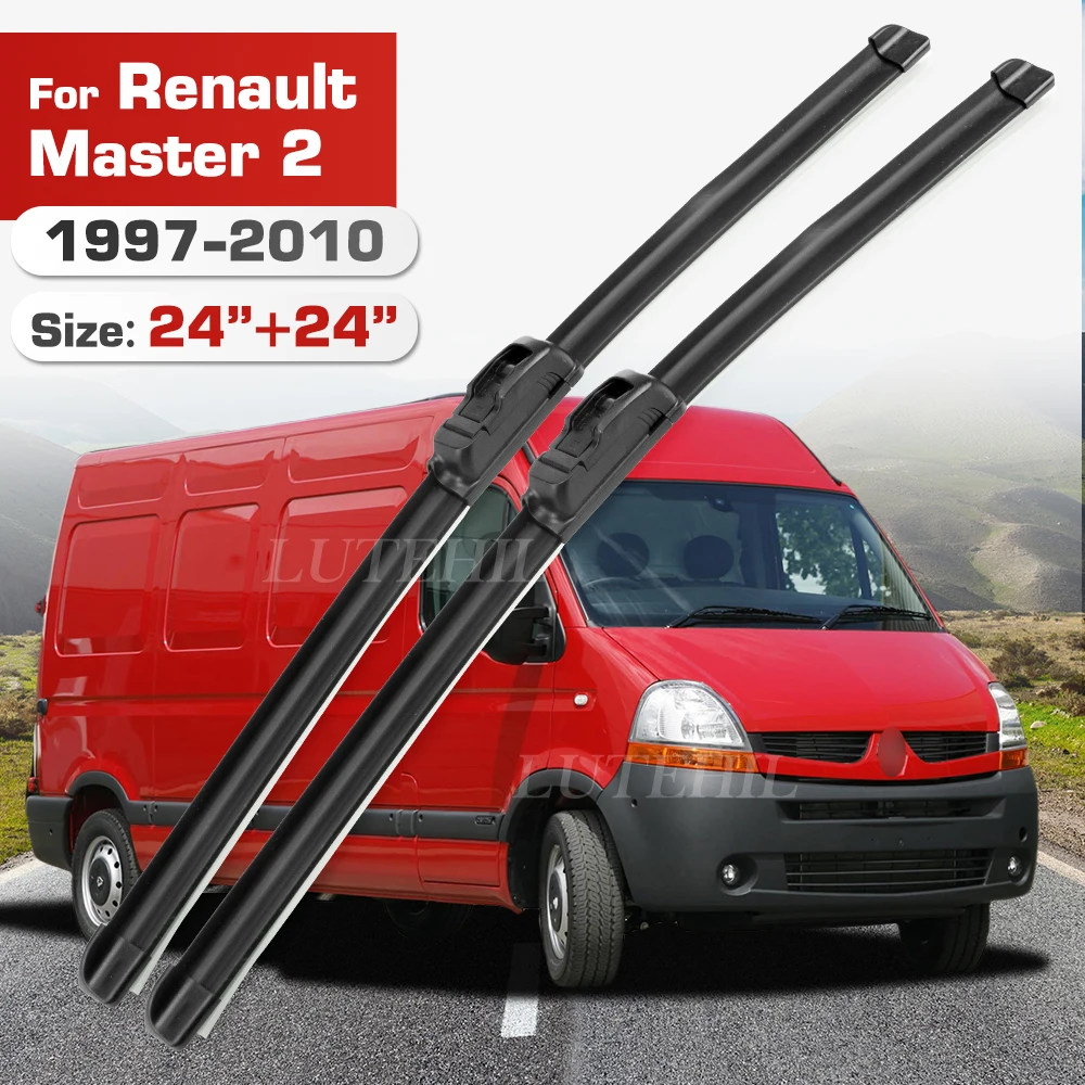 Wischer Für Renault Master 2 1997-2010 2004 2005 2006 2007 2008 2009 Front Klingen Windschutzscheibe Windschutz fenster Pinsel 24 "+ 24"