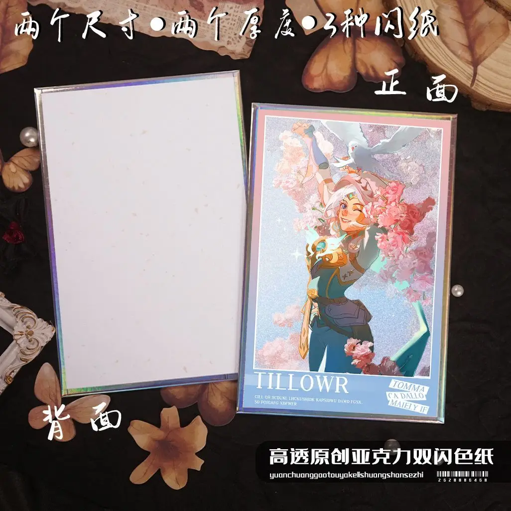 أنيمي Overwatch كيريكو تأثيري 15 سنتيمتر الاكريليك مزدوجة فلاش ورقة ملونة اللون بطاقة مكتب زينة صديق الهدايا