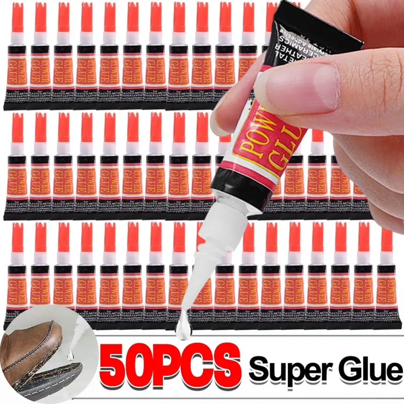 10/50pcs Liquid Super Glue Wood Rubber Metal Glass Cyanoacrylate Adhesive Stationery Store Nail Gel Leather Instant Strong Bond