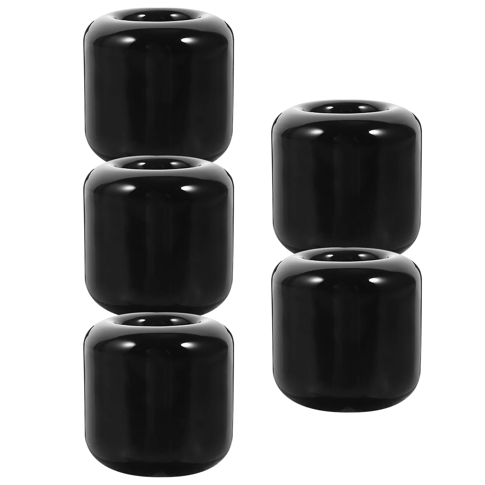 5 szt. Ceramiczne podstawki na świece, dekoracyjne okrągłe świeczniki na świąteczne kolacje, dekoracje do domu, ceramiczny uchwyt na świece