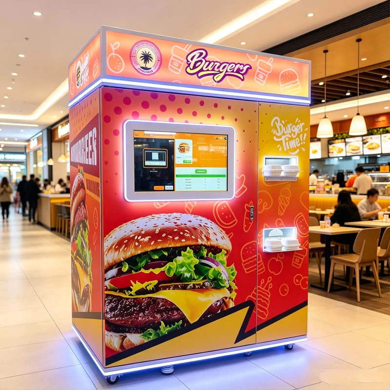 Fully Automatic Hamburger Vending Machine Multi‑Payment For Shopping Mall Food Court Customized