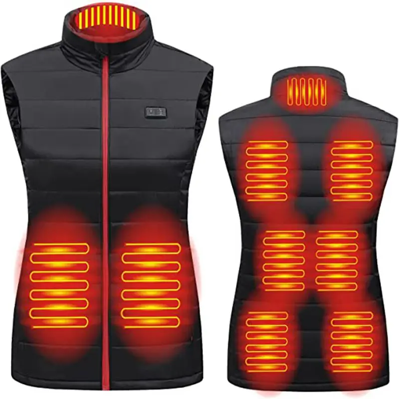 Damen-Graphen-Heizweste, elektrisch, USB-Ladefunktion, warme Sportjacke, bequemer, beheizter Mantel für Camping – Detail 1