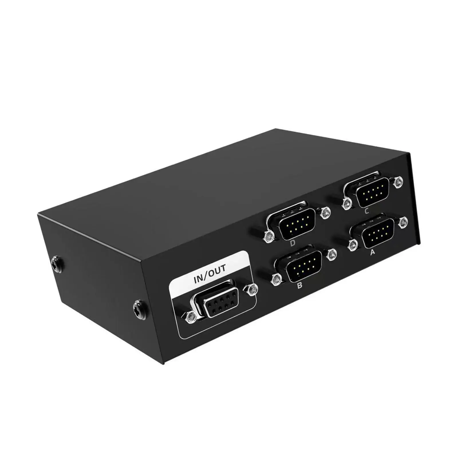 DB9 Pin Serial Manual Data Switch Box 4 Port RS-232 Iron Shell for Communication Market Devices