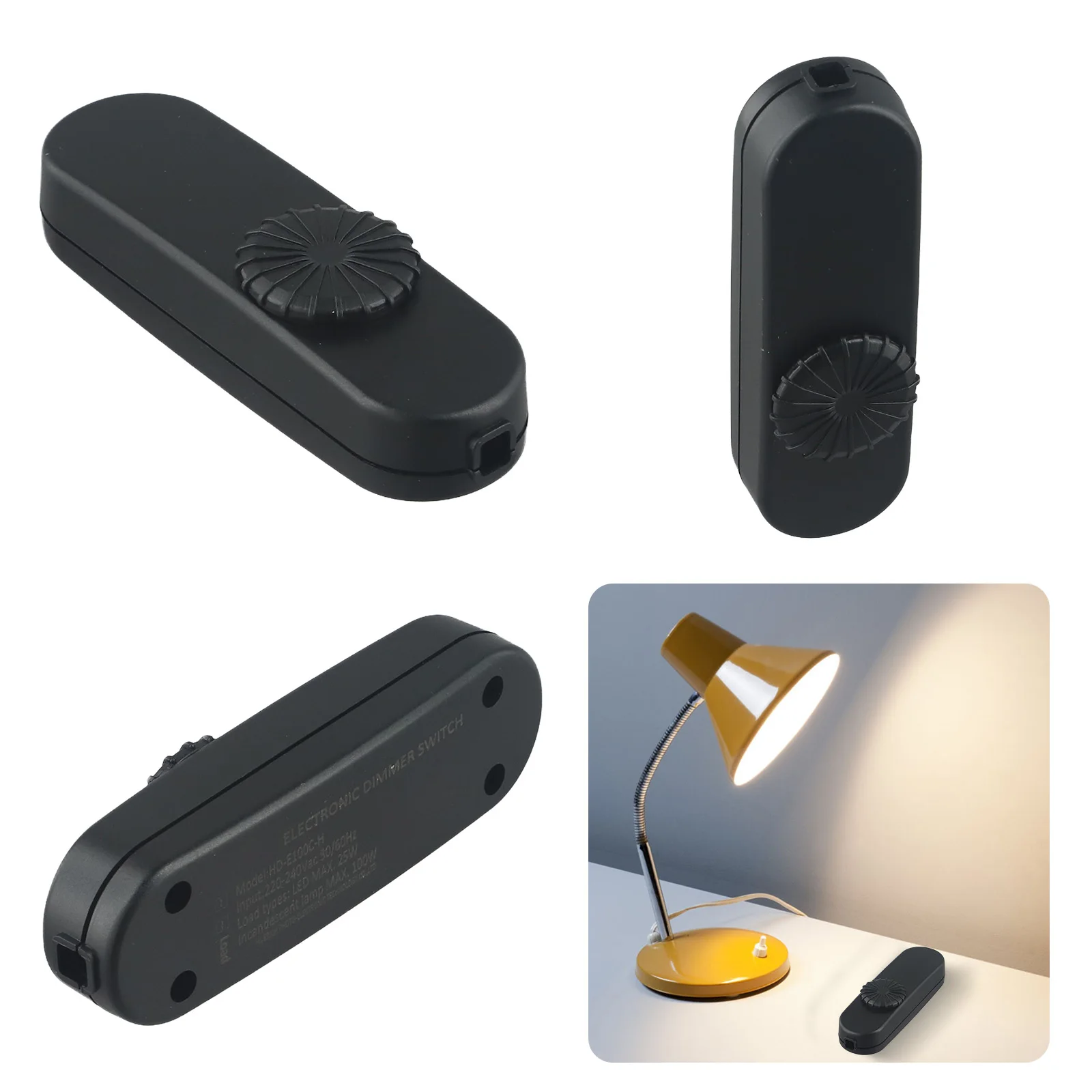 Burr-Free Home Lighting LED Dimmer Switch Dimmable Light Switch Customizable Dimming Range Embedded Power Line Switch