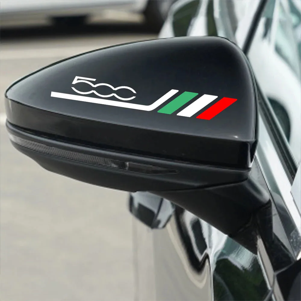 2 قطعة ملصق مرآة الرؤية الخلفية للسيارة لشركة فيات 500 أبارث 500x برافو باندا بونتو تيبو 500L #5