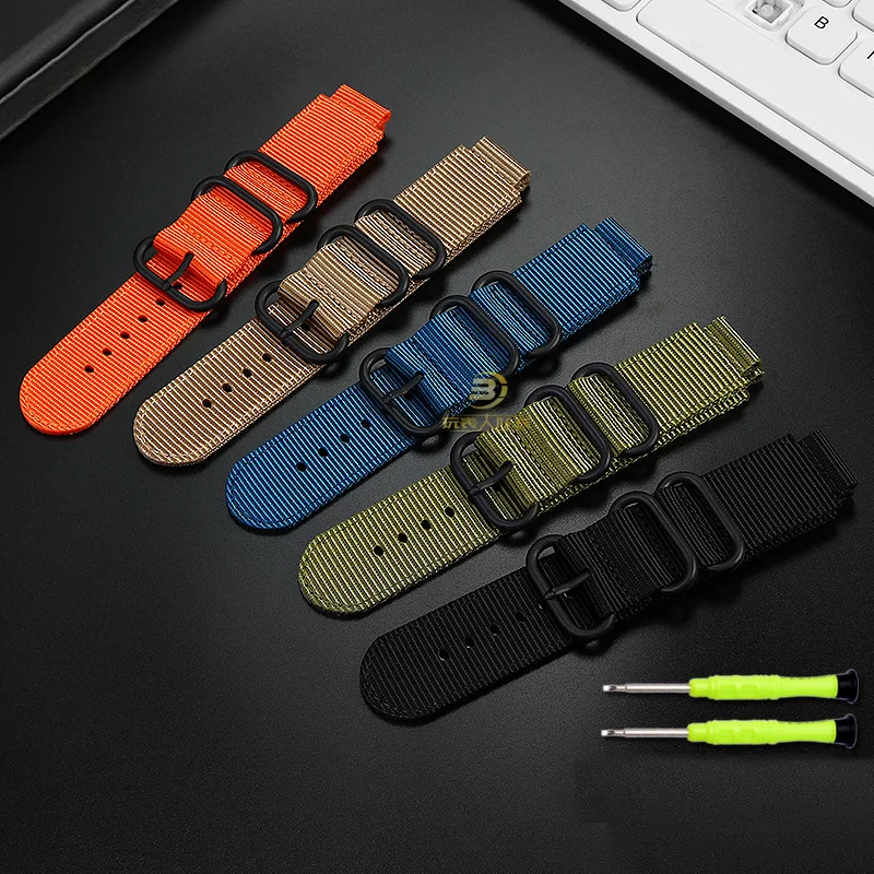 Waterproof canvas watch strap for Casio PRW-2500/2000/5100/3500 PRG-260/270 nylon watchband sports silicone wristband bracelet