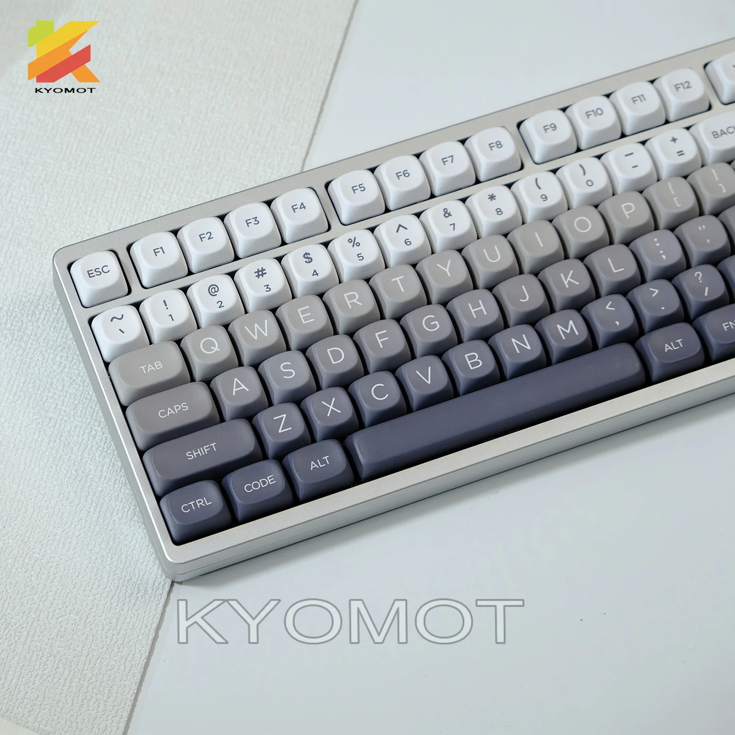 

125 Keys Black And White Gradient Keycap DYE MOA Profile Anime Gradient Keycaps For Mx Cherry Switch Custom Mechanical Keyboard
