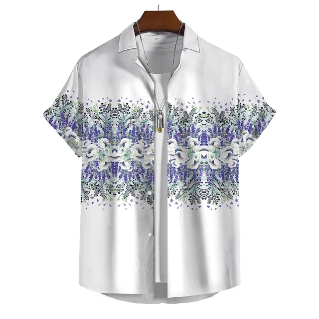 

Men's Floral 3D Hawaiian Shirt Lapel Button Short Sleeve Streetwear Summer Vacation Ready Comfort Fit​