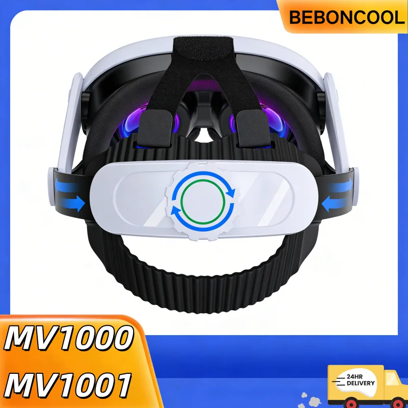

Ремешок для VR-гарнитуры BEBONCOOL MV1000/1001 с аккумулятором 800 мАч, регулируемый Elite Strap — снижение давления для Meta Quest 2/3/3S, для иммерсивной игры
