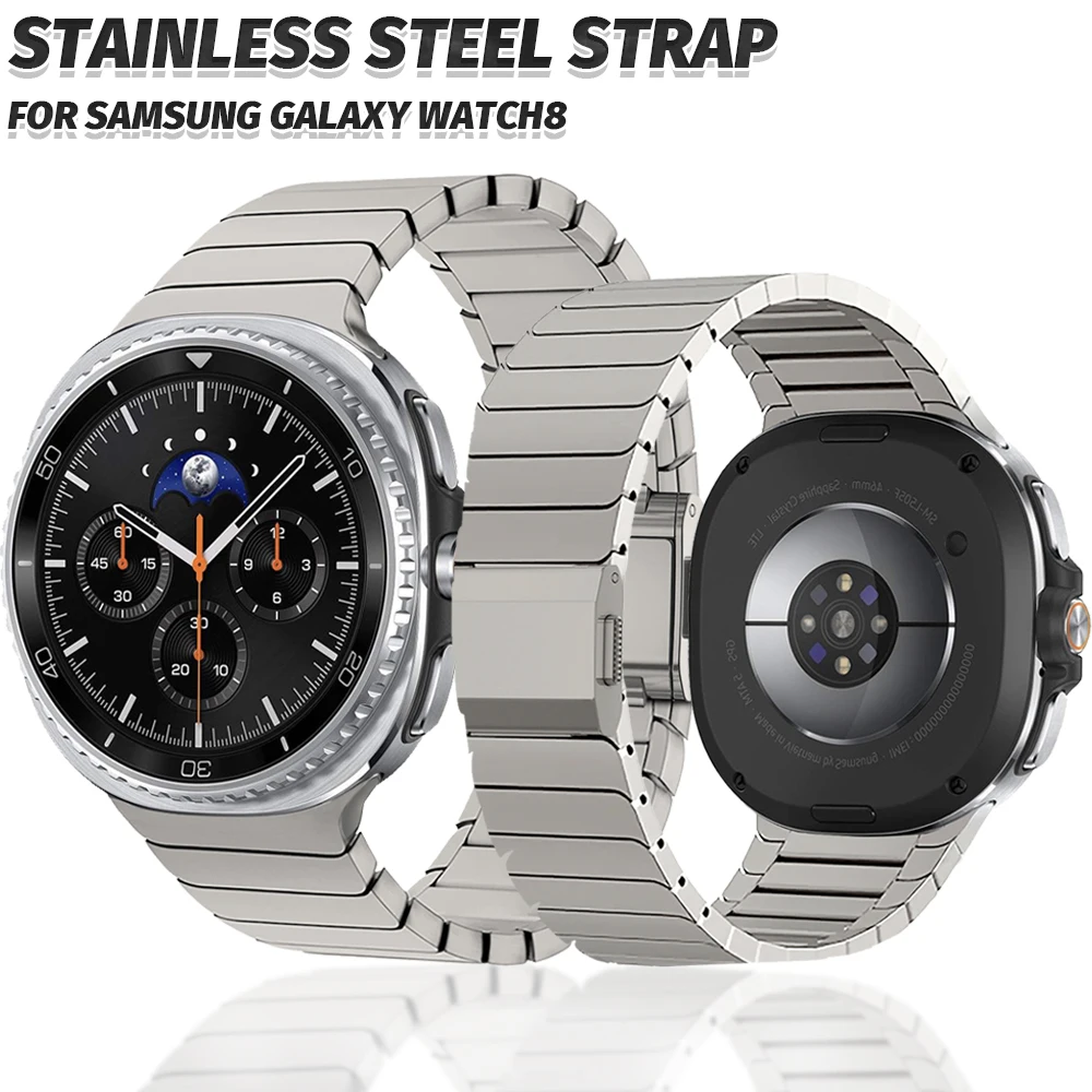 

Stainless Steel Strap for Samsung Galaxy Watch8 40mm44mm Titanium Color Band Bracelet for Galaxy Watch 8Classic 46mm Accessories