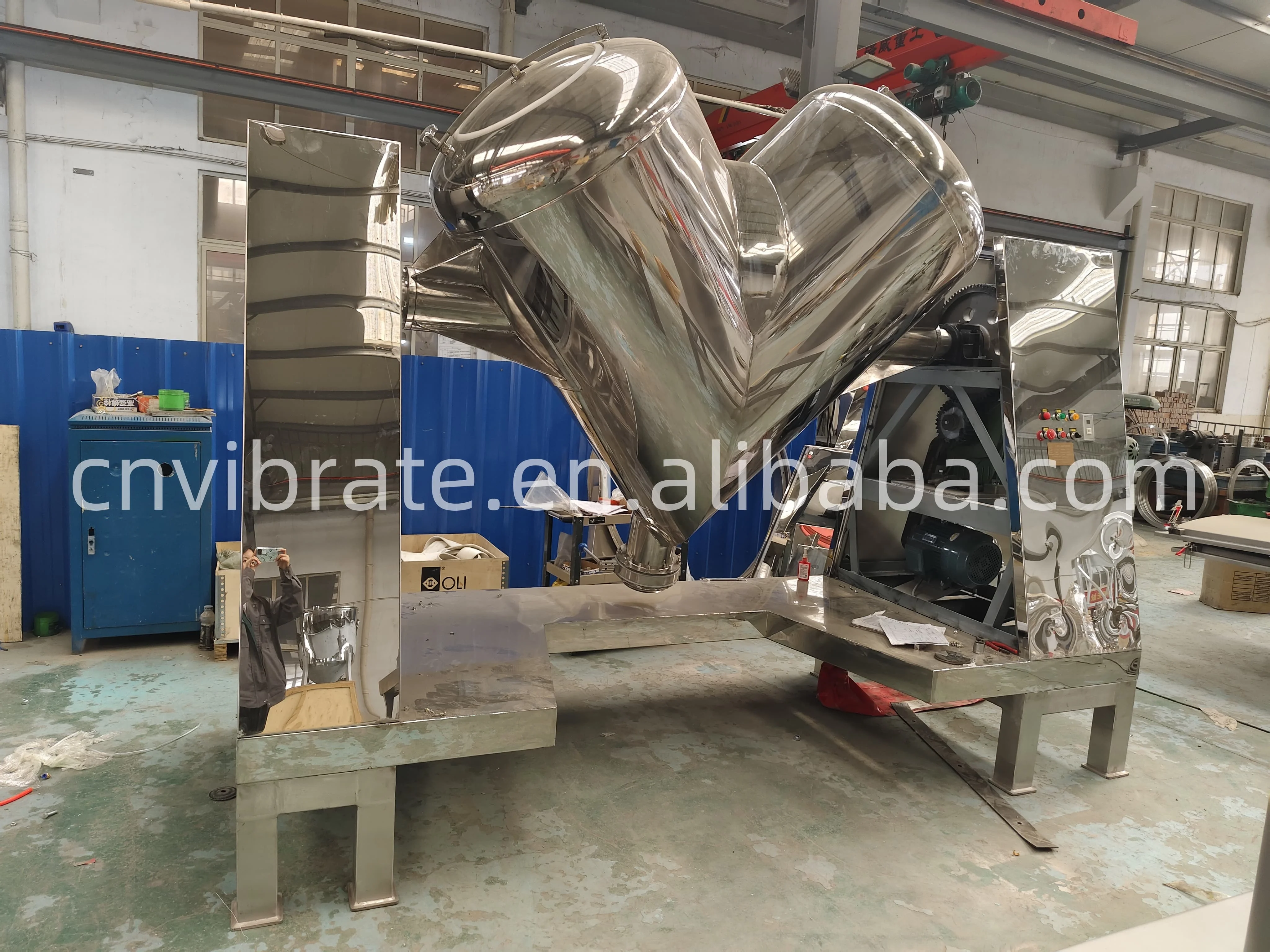 مسحوق لآلة خلط خلاط الخلاط من النوع v مع مراوح VBJX مسحوق حبيبات الحبوب الجافة الصناعية بروتين جوز الهند