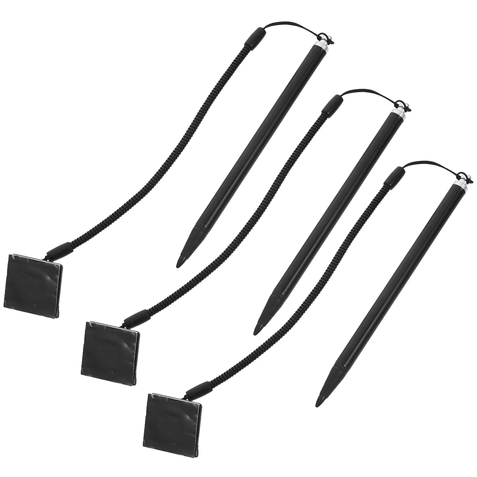 

2Pcs Resistive Stylus Pen Metal Touch Screen Pen Spring Rope Fixed Base Anti-Loss Stylus for Tablet Drawing Writing