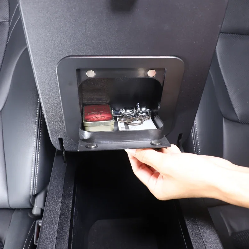 

For Toyota Land Cruiser Prado 250 LC250 2024-2025 ABS Black Car Armrest Box Privacy Storage Box Interior Car Accessories