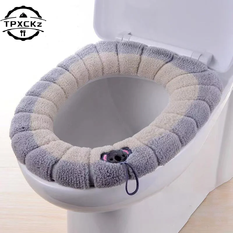 

Toilet Cover 1pcs Toilet Seat Cover Pads with Handle Toilet Lid Cover Cushion Thicker Bathroom Soft Toilet Seat Cover Soft Thick