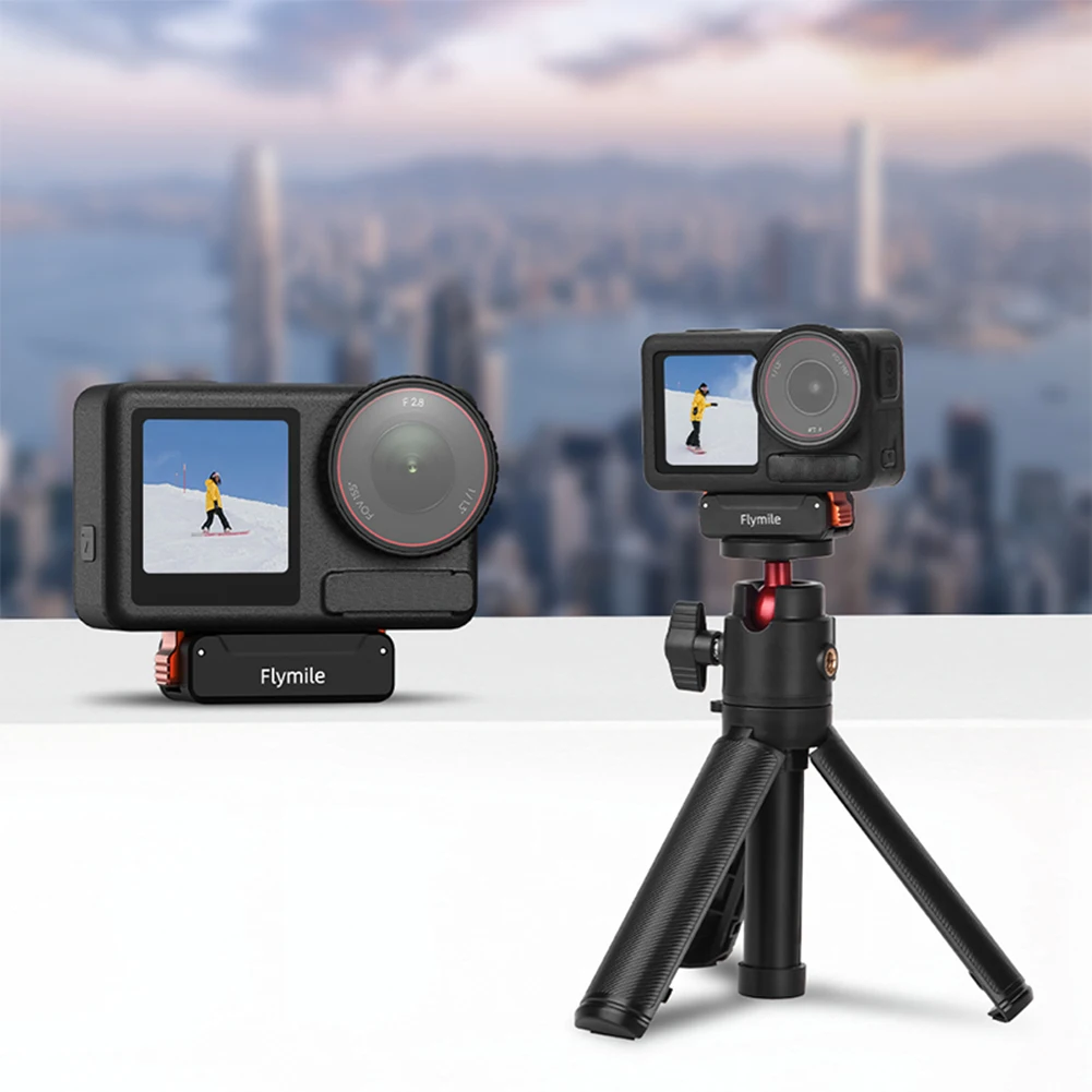 ل DJI ACTION 4/5 Pro كاميرا رياضية قاعدة مغناطيسية المضادة للانزلاق كاميرا محول تركيب ارتداء مقاومة قاعدة تمديد التثبيت السريع