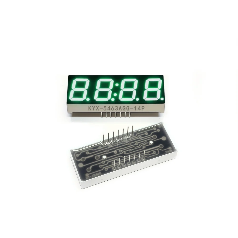 10Pcs/Set 0.56 Inch 4 Bit Digit Red LED Digital Display Digitron 50*19*8MM 14Pins Digitron Common Anode Cathode KYX-5463AS/BS