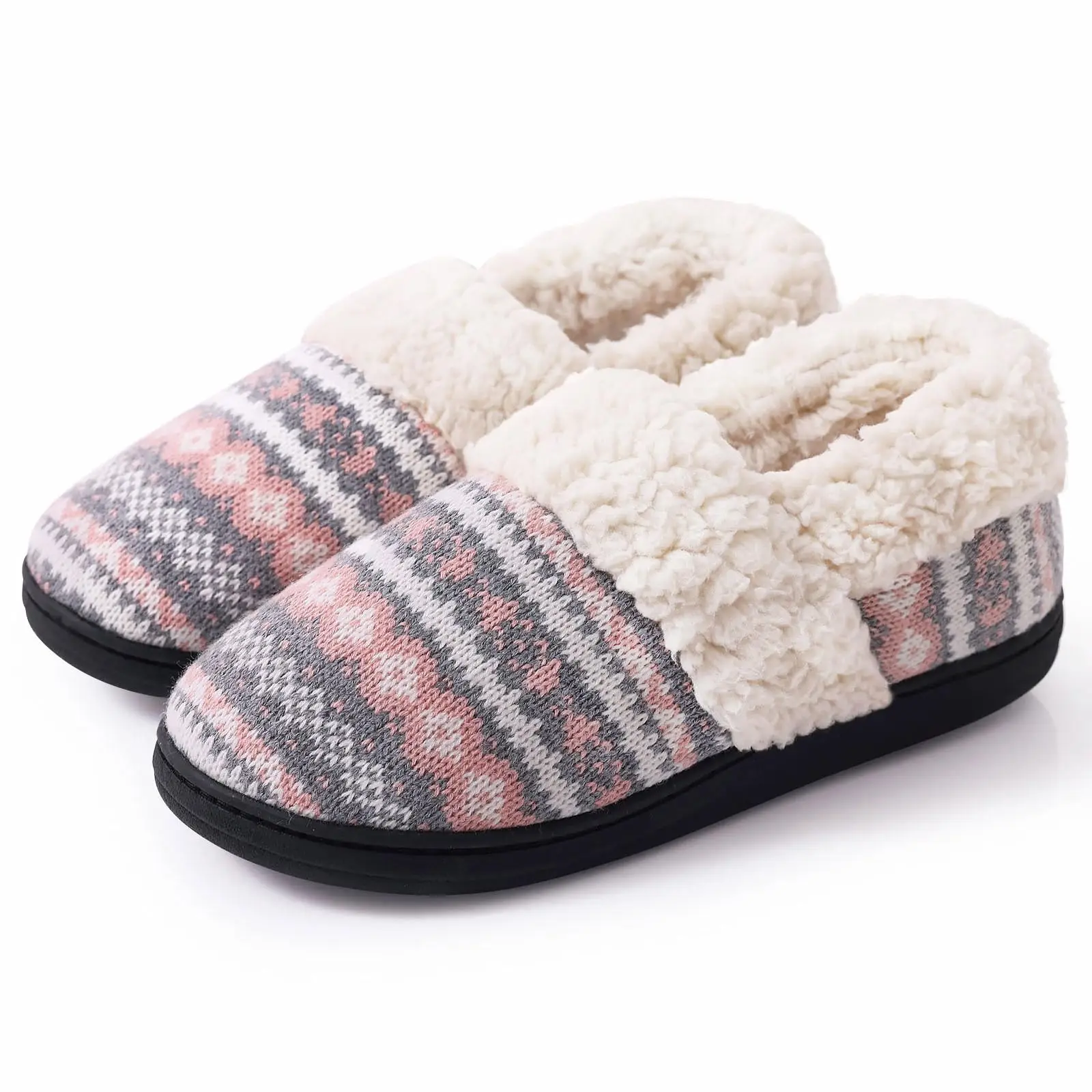 Shevalues New Thick Fur Slippers For Women Men Winter Fluffy Warm House Slippers Indoor Non-slip Cotton Flats Shoes Plus Size 47