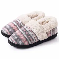 Shevalues Fuzzy Memory Foam Slippers For Women Winter Fluffy Furry House Slippers Indoor Non-slip Unisex Cotton Shoes Plus Size