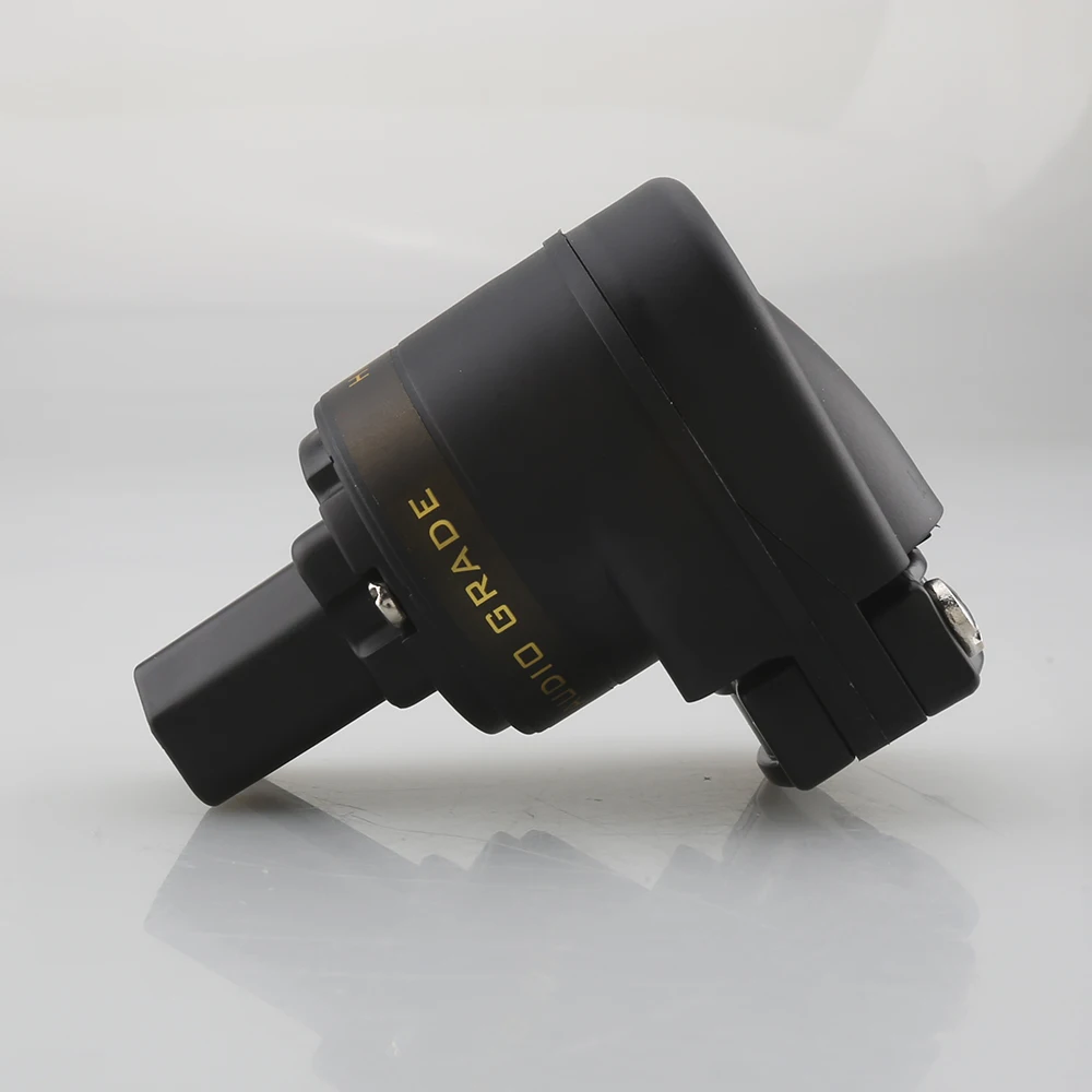 الروديوم مطلي SCHUKO أنابيب الزاوية اليمنى ذكر التوصيل إلى IEC C13 أنثى المقبس HIFI موصل الطاقة