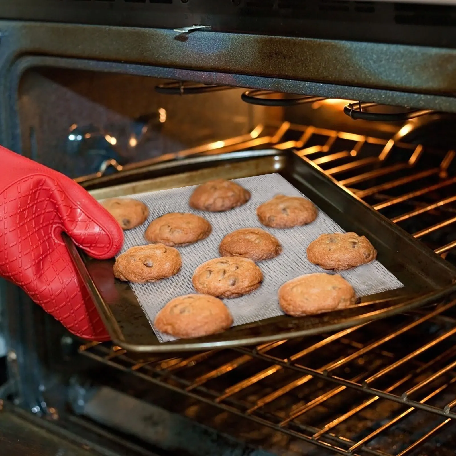 

9Pcs Non-Stick Silicone Food Dryer Mats Reusable Dehydrator Sheets for Quick Release No Mess Baking Drying 28.5x20cm