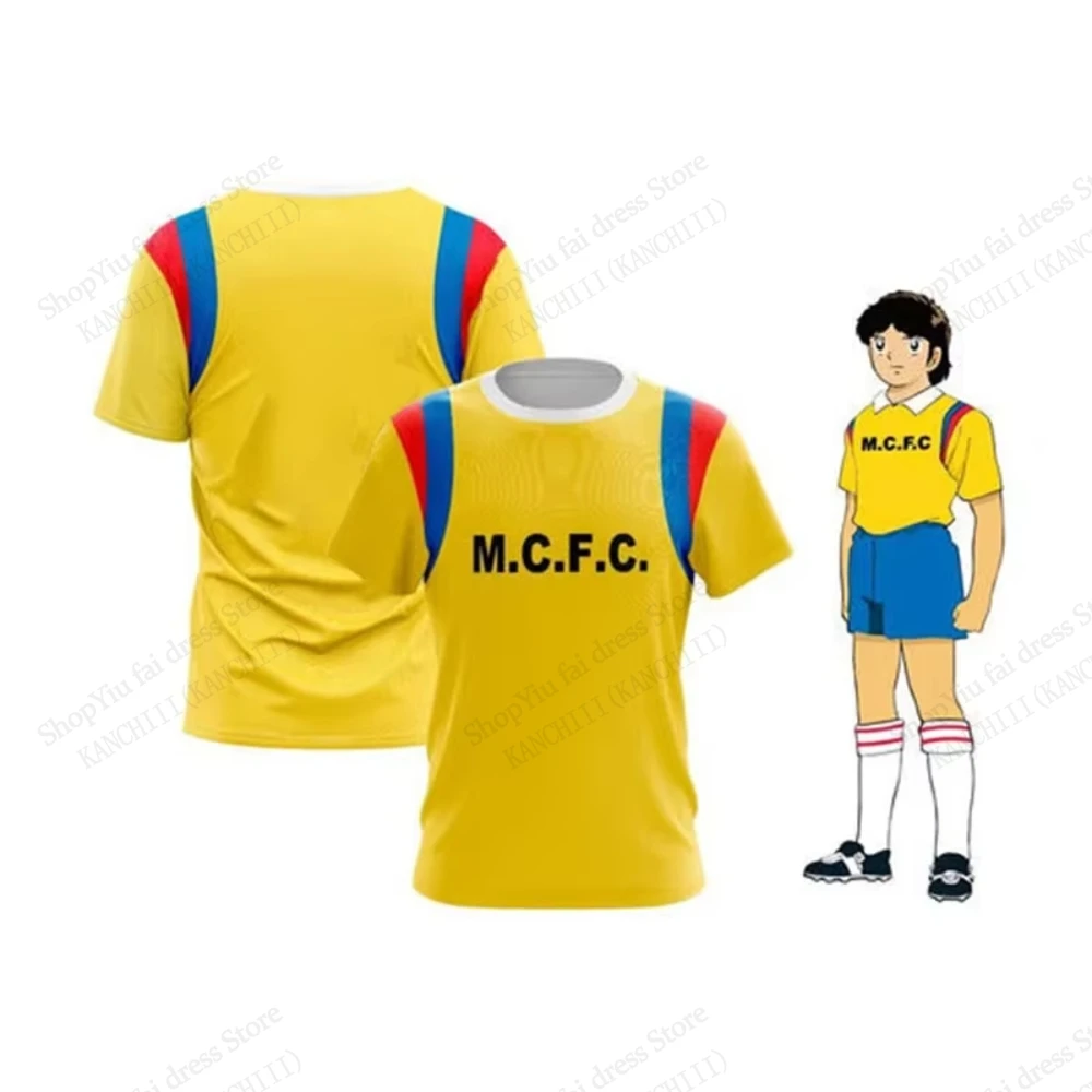 Jersey Captain Tsubasa Oliver Y Benji Anime Johnson Ross 3D T-shirt Men Women Fashion Short Sleeve Sports Football Tops Tee Kids