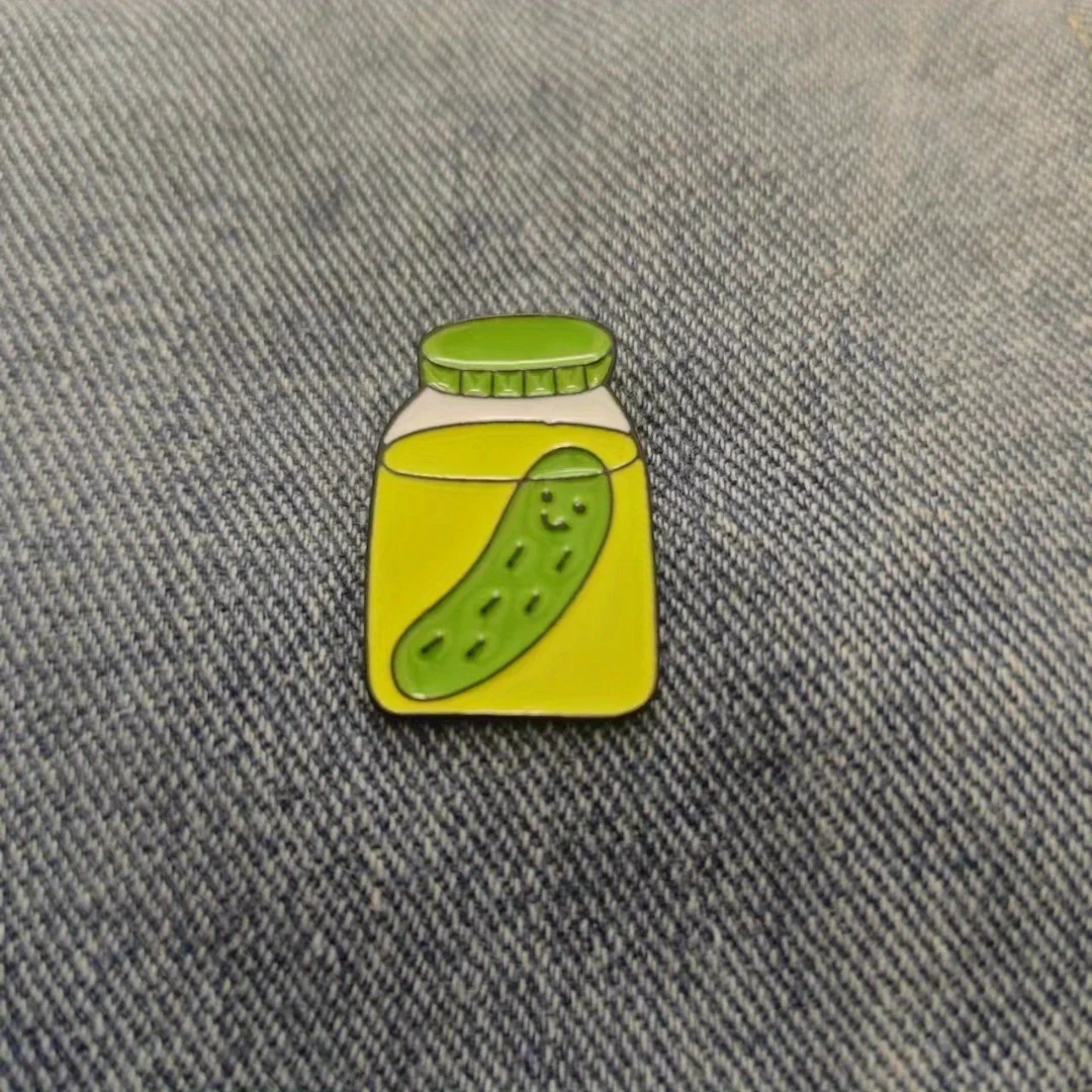 Alfiler peculiar y humorístico, "un gherkin encurtido", perfecto tanto para hombres como para mujeres para acceder a trajes y mochilas.