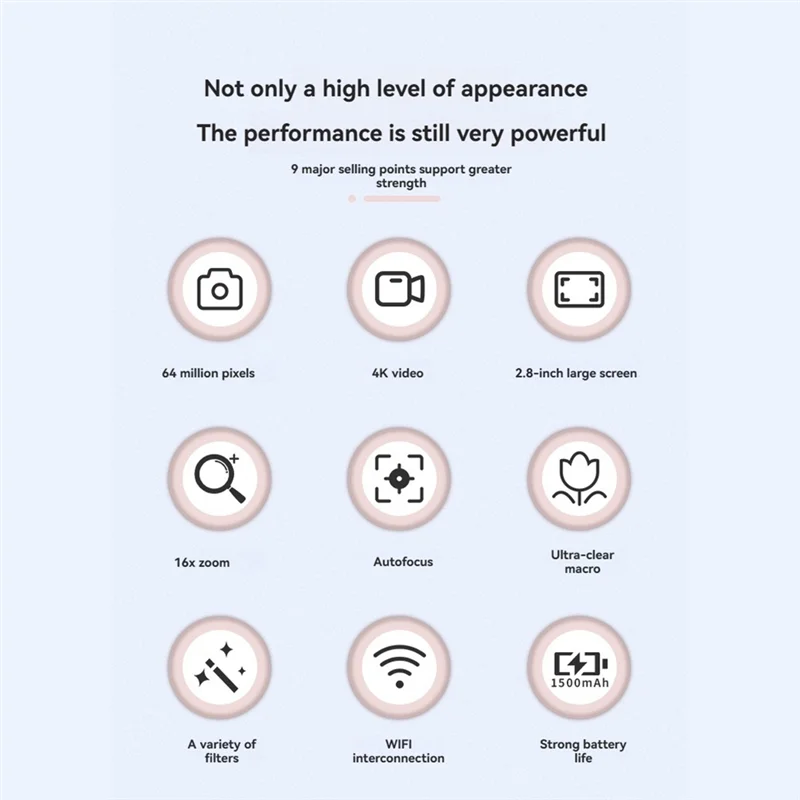 A29F-16X Digital Zoom 4K CCD Digital Camera 64MP Wifi HD Digital Video Camera 2.8Inch Screen