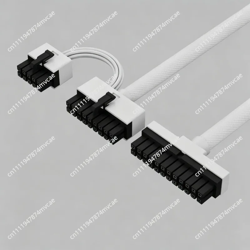 24PIN Main Board Module Cable,Straight,Super Soft Embossed Cable, Full Module One-line Power Supply Cable