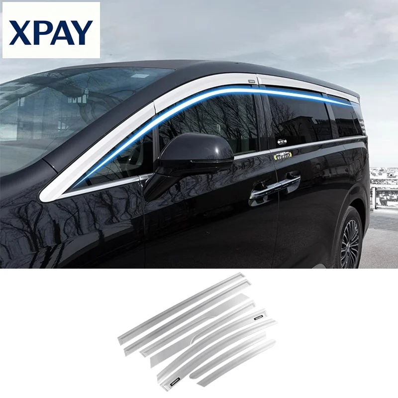 

Новинка для Byd Denza D9 2022-2025, алюминиевое окно, дождевик, зеркало заднего вида, дождевик для бровей, детали для внешней модификации автомобиля The Rains