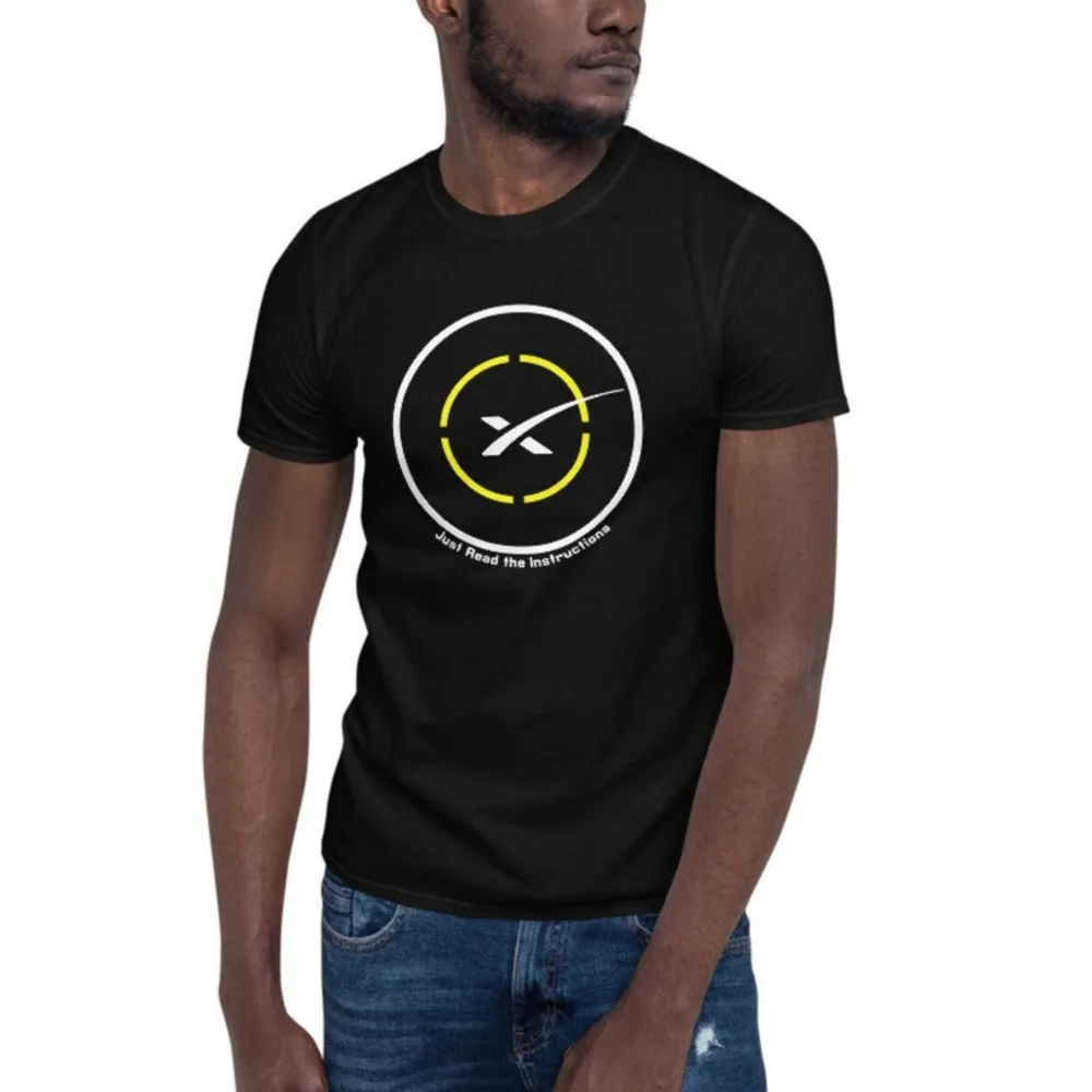 SpaceX Drone Ship Just Read The Instructions T-shirt SpaceX Graphic Tee Shirt Men High Quality Cotton Y2K Graphic Print Tops
