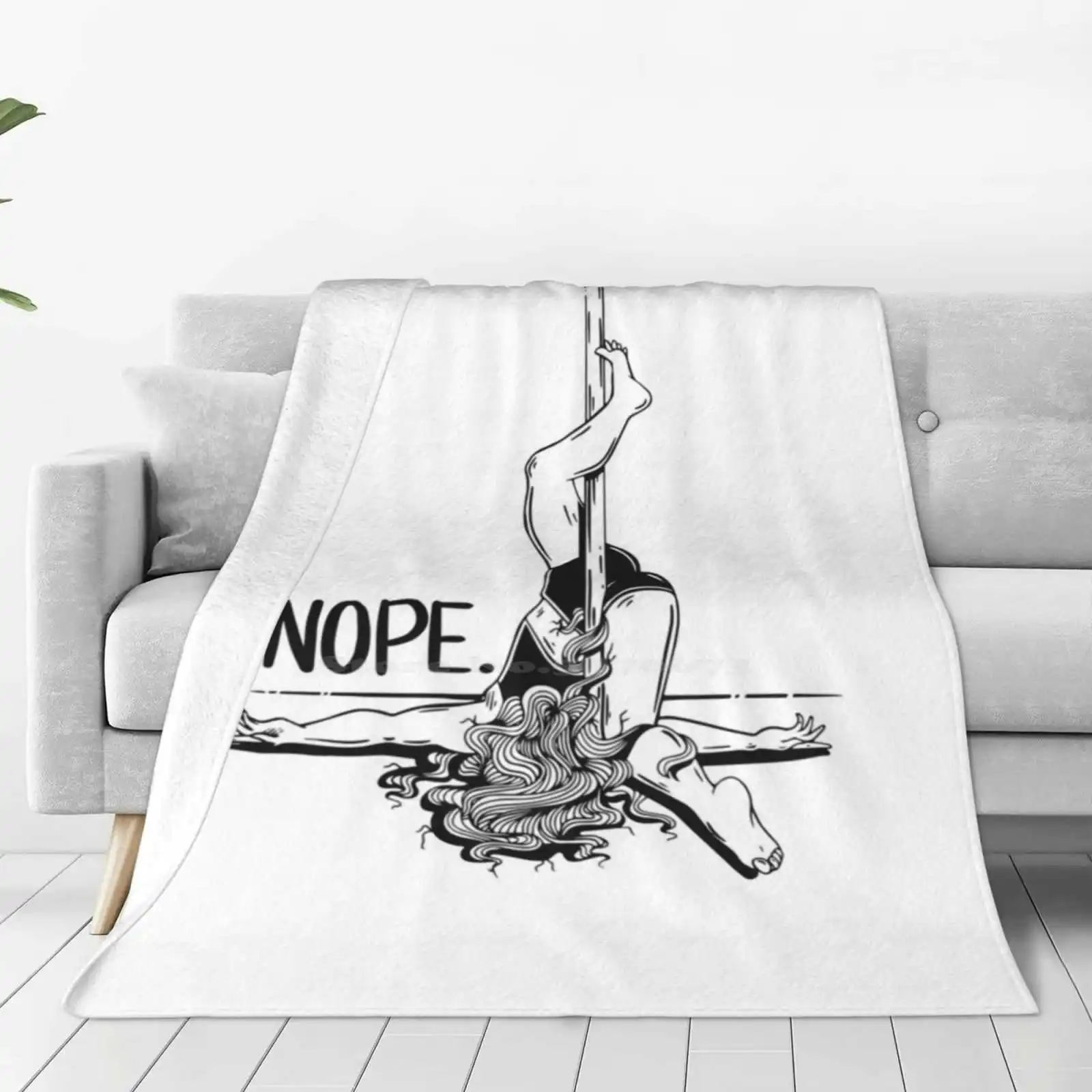 

Pole Dance Nope-Black Soft Warm Light Thin Blanket Pole Dancer Funny Pole Dance Funny Gymnastics Nope Blooper Pink Pole Dance