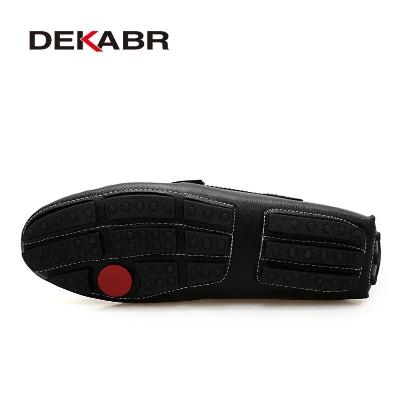 DEKABR Leisure Men Loafer Fashion Men Genuine Leather Slip-on Walking Shoes Handmade Man Casual Shoes Luxury Driving Shoes