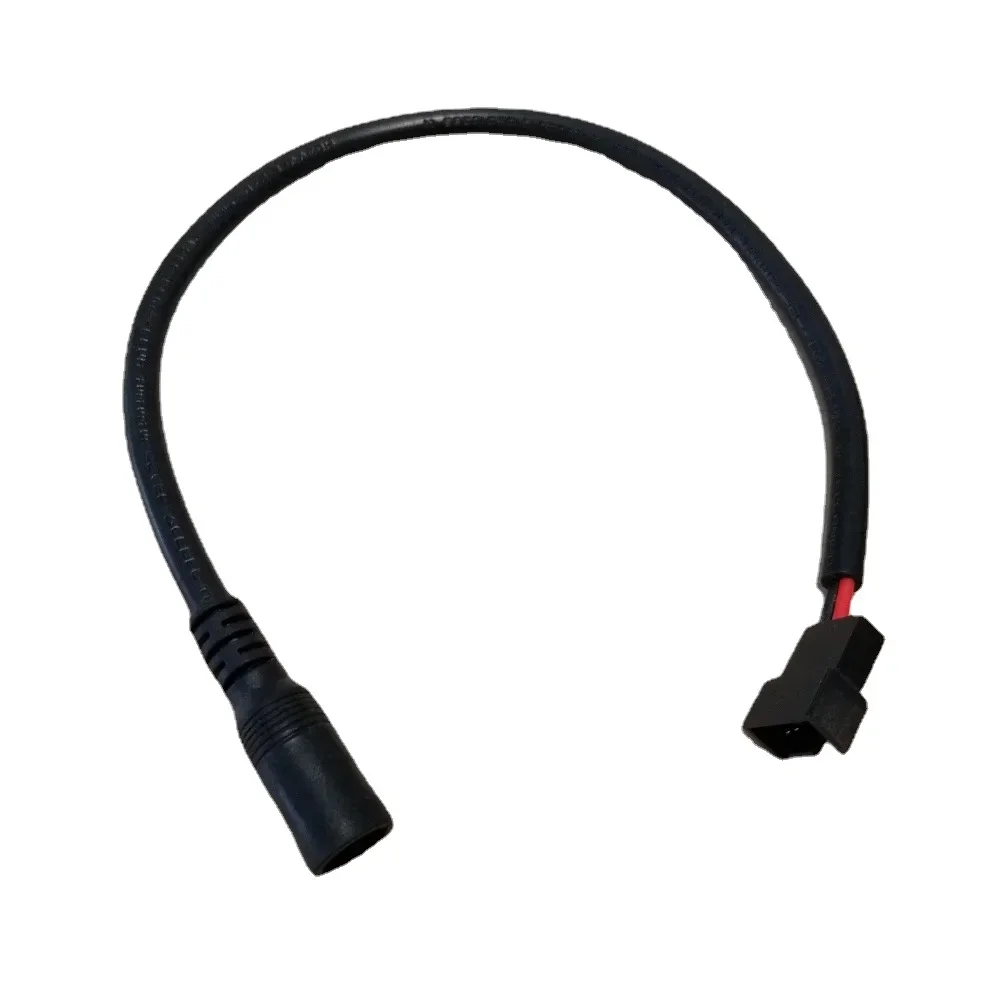 

DC 5.5 * 2.1 Female to Small 4Pin 3Pin Adapter Cooling Fan Power Cable with Net Cover 15cm