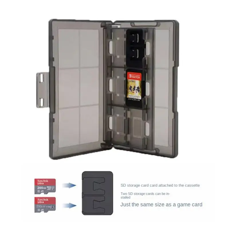 1 Uds. Para Nintendo/para Switch caja de Cassette de juego NS12 + 2 cajas de tarjetas caja de almacenamiento de Cassette caja de tarjetas Ns