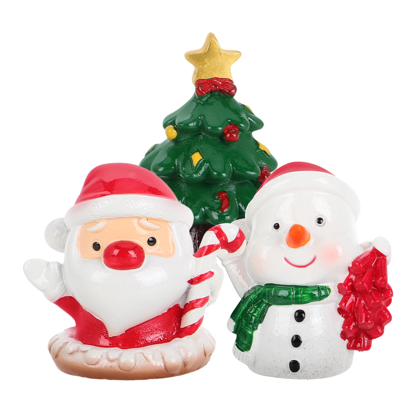 

Santa Claus Ornament Adorable Miniature Model Resin Ornaments Snowman for Crafts