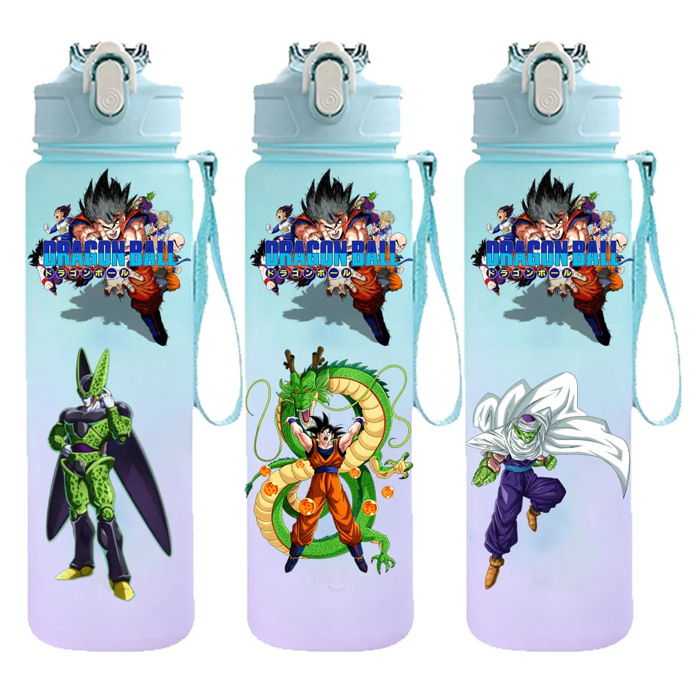 

Бутылка для воды в стиле аниме Dragon Ball, герметичная бутылка 750 мл с принтом персонажей мультфильма, портативный подарок для путешествий, идеальный подарок для фанатов аниме
