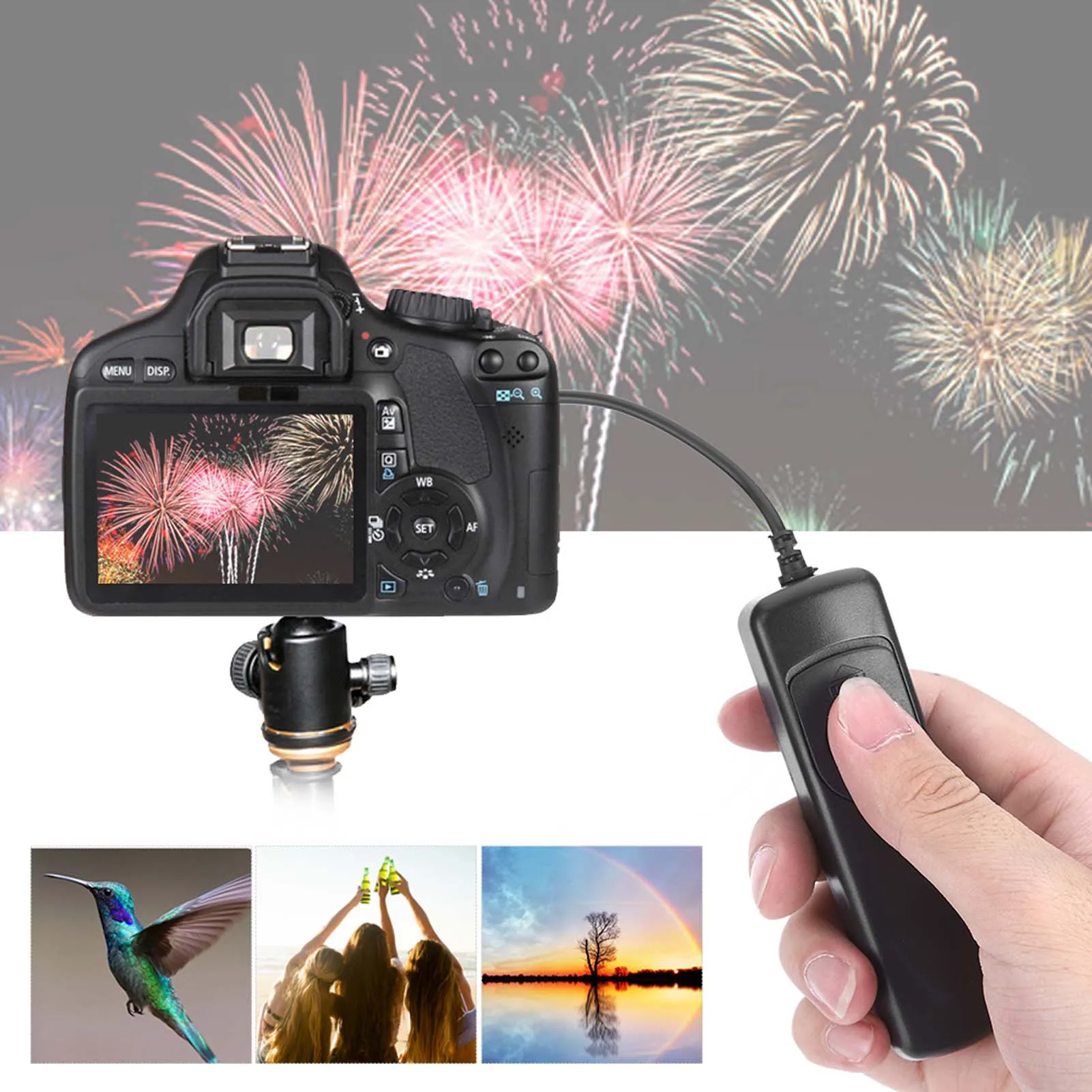 RS‑60E3  Shutter Release Remote Control Cable for Canon 500d 450d 700D 650D 550D 60D 600d