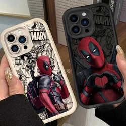 Marvel Deadpool Soft Silicone Case for iPhone 15 14 13 12 11 Pro Max XS X XR 8 7 6S 6 Plus SE 2020 Shockproof Protective Cover