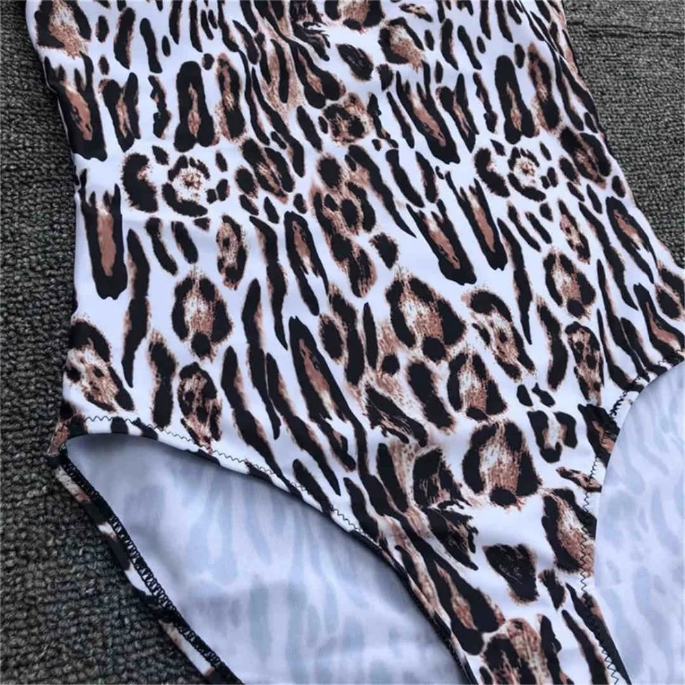 Sexy Leopardenmuster Einteiliger Badeanzug Damen Bademode 2026 Badeanzug Monokini Bodysuit Damen V870 – Detail 9
