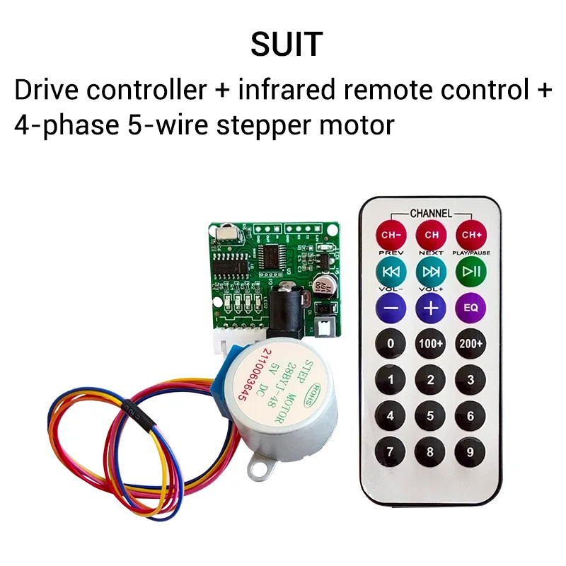 DC 5V ULN2003 DIY Stepper Motor Driver Board 28BYJ48 Infrared Remote Control New