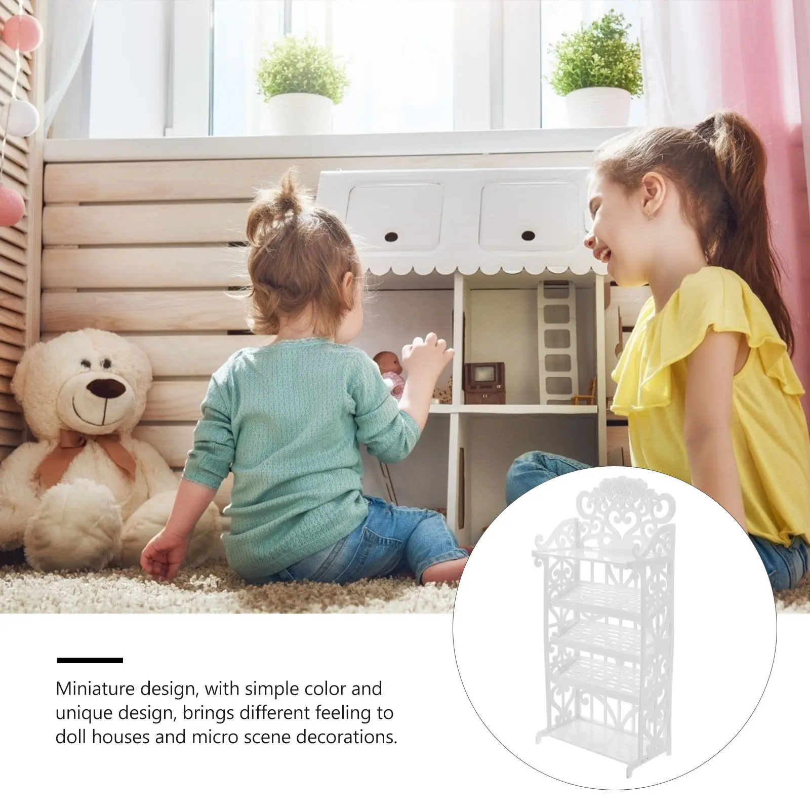 Miniature Hollow Shoe Rack Realistic Accessories Organizer Stand for Flats Heels Sneakers Dollhouse Furniture