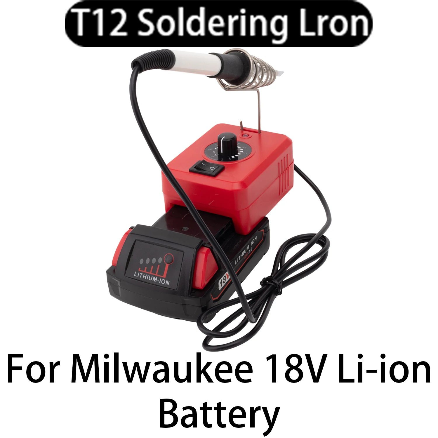 

T12 Soldering Iron For Milwaukee 18V Li-ion Battery DIY Electronics Projects T12 soldering iron Battery Accessory